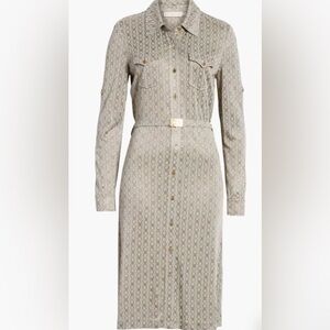 Tory Burch Women’s Shirt Dress Gemini Link Print Size Large Missing Belt